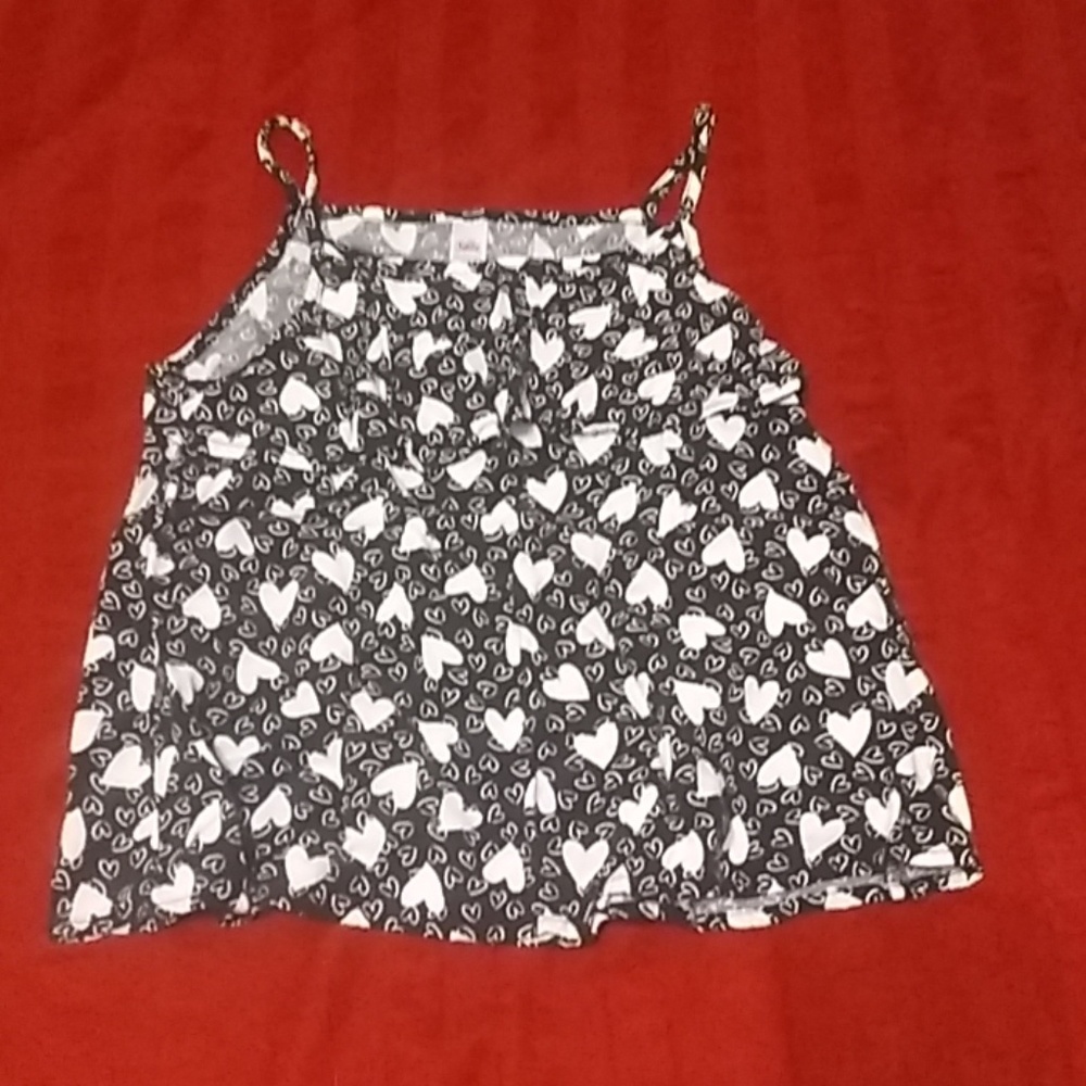 Black and White Hearts Tank Top